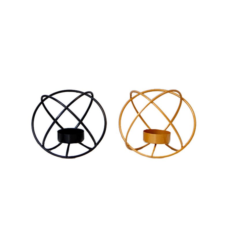 Spherical Iron Candle Holder – Gold