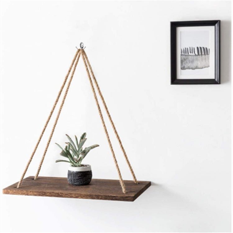 Hanging Wooden Wall Shelf – Brown