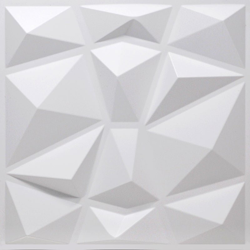 3D Geometric Wall Panel – Bright white, 30X30